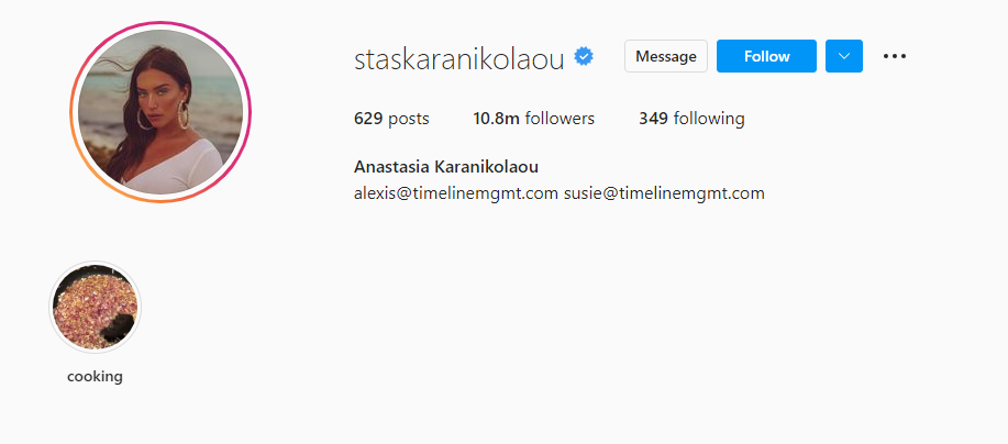 Anastasia Karanikolaou instagram