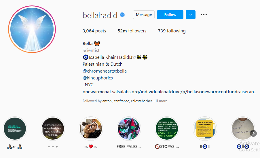 Bella Hadid instagram