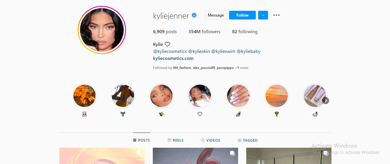 Kylie jenner instagram